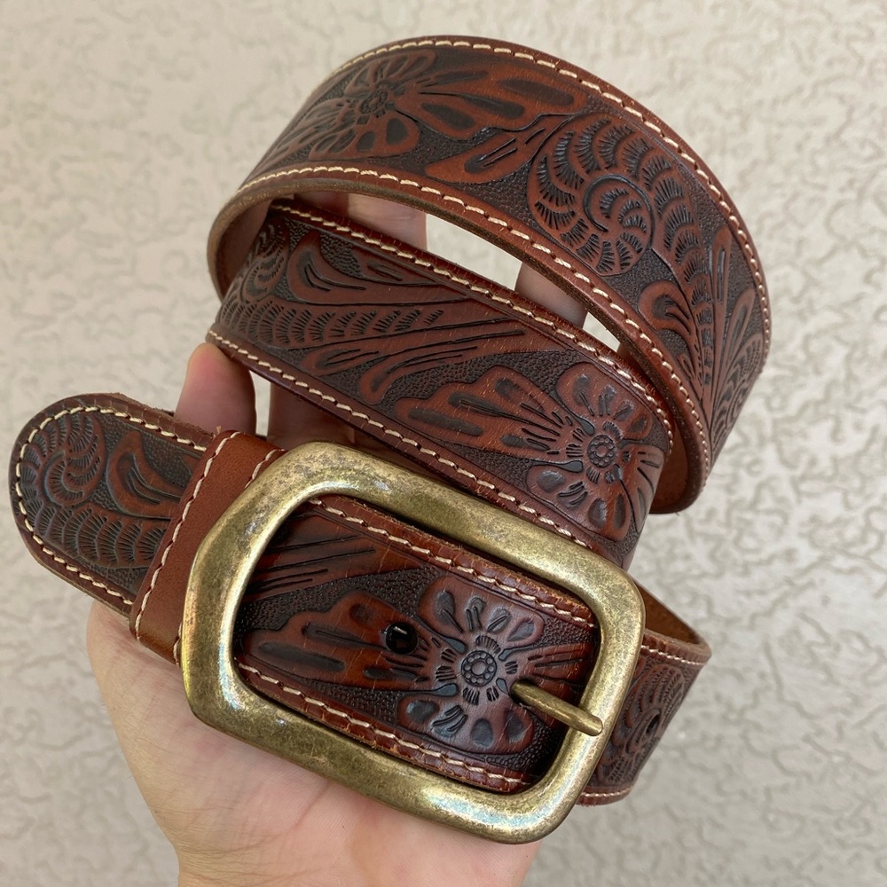Mens genuine leather belt size 46